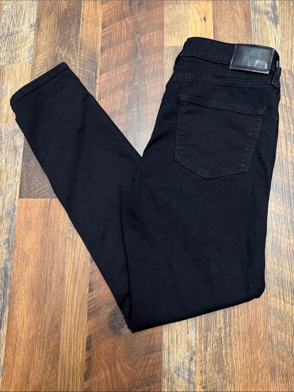 Express Men's Athletic Slim Hyper Stretch Black Jeans 32x34